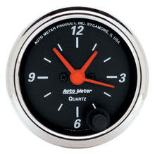 Load image into Gallery viewer, Autometer Designer Black 2-1/16in Analog 12 Hour Clock