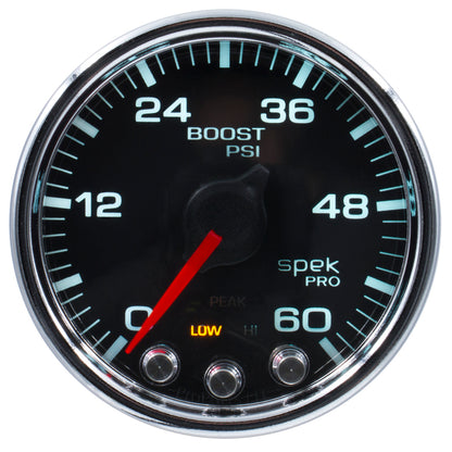 Autometer Diesel Gauge Kit A-Pillar 10-19 RAM Boost/EGT 60psi/2000 degree F Black Spek-Pro P72003