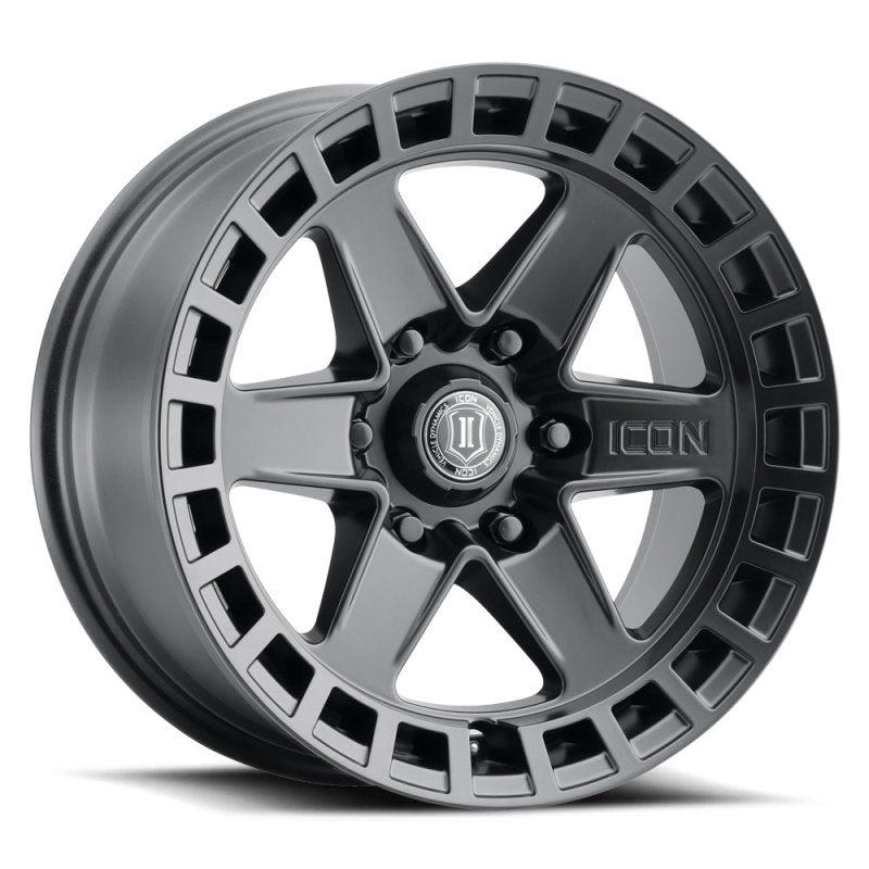 ICON Alloys Raider 17x8.5 6x5.5 0mm 4.75" Backspacing Satin Black Wheel - 3417858347SB