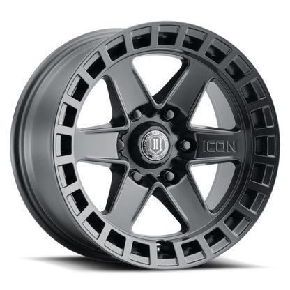ICON Alloys Raider 17x8.5 6x5.5 0mm 4.75" Backspacing Satin Black Wheel - 3417858347SB