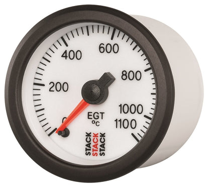 Autometer Stack 52mm 0-1100 Deg C Pro Stepper Motor Exhaust Gas Temp Gauge - White ST3363