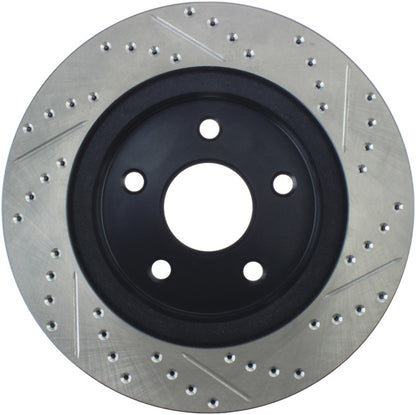 StopTech 04-06 Dodge Durango / 02-10 Ram 1500 (exc Mega Cab) Front Right Slotted & Drilled Rotor Stoptech