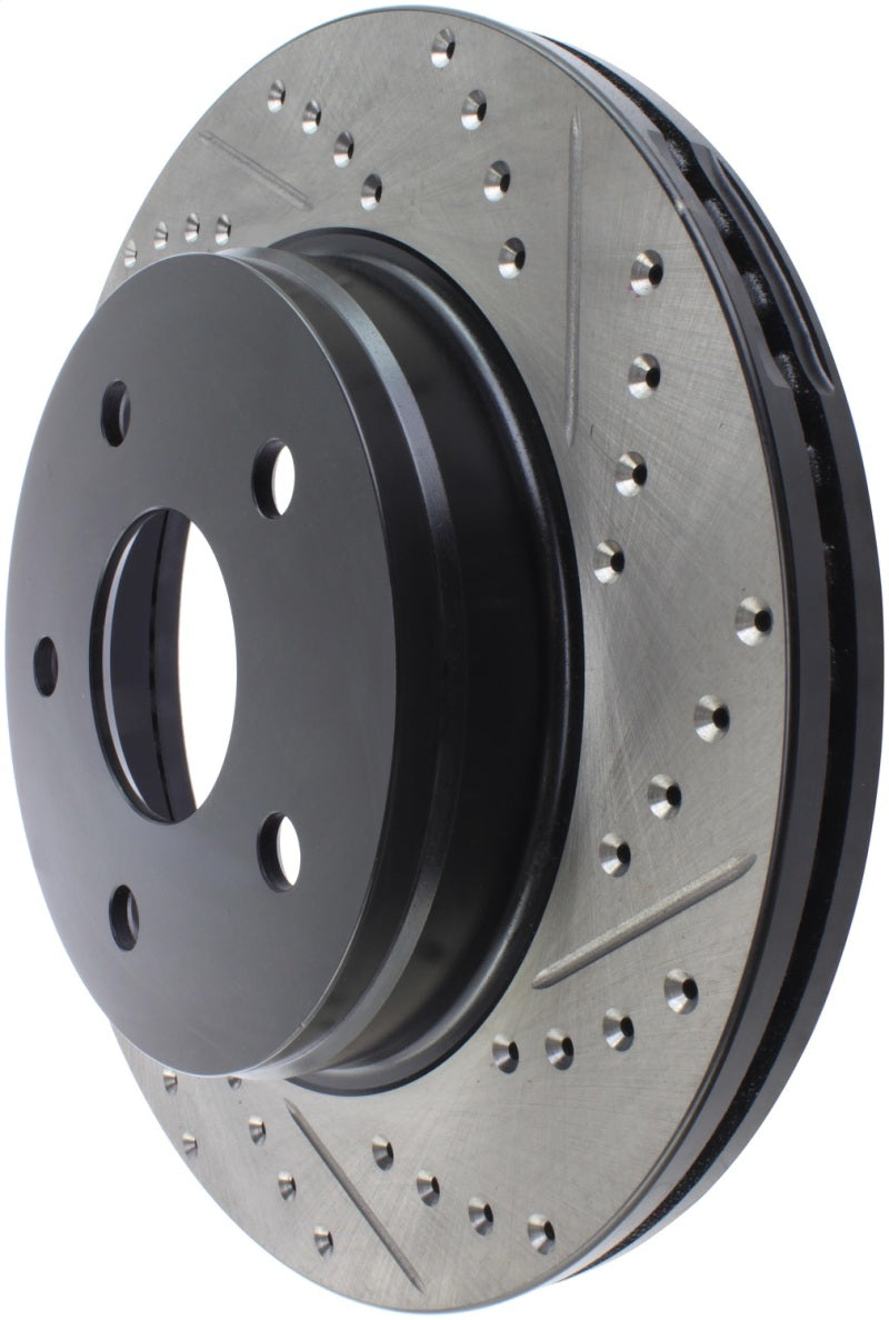 StopTech 04-06 Dodge Durango / 02-10 Ram 1500 (exc Mega Cab) Front Left Slotted & Drilled Rotor Stoptech