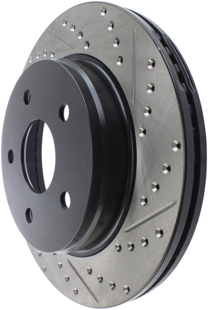 StopTech 04-06 Dodge Durango / 02-10 Ram 1500 (exc Mega Cab) Front Left Slotted & Drilled Rotor Stoptech
