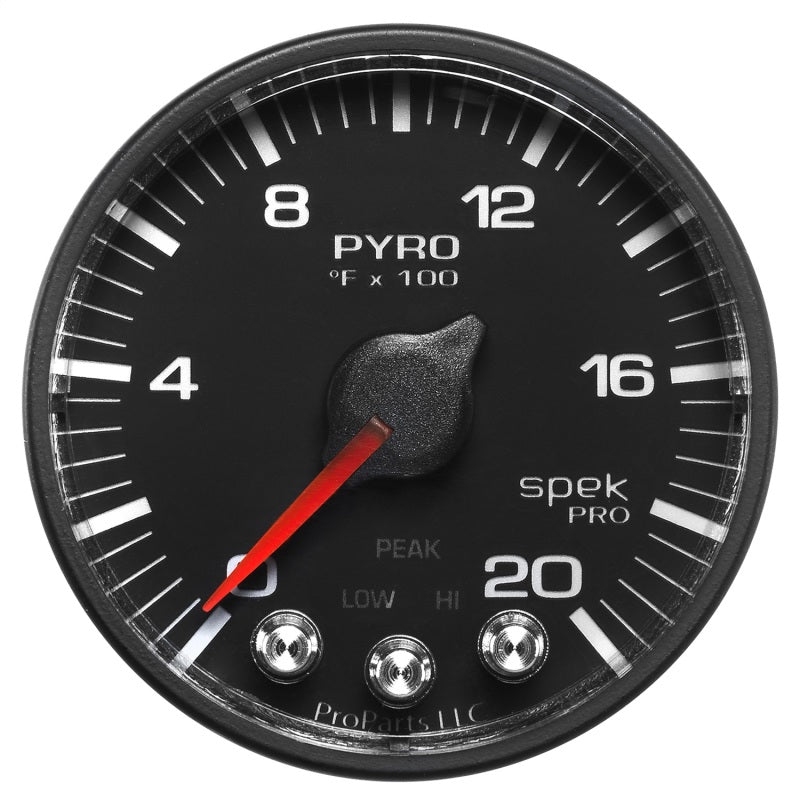 Autometer Spek-Pro 52.4mm 0-2000F Digital Stepper Motor Pyrometer Gauge