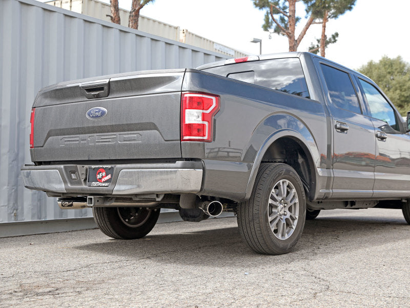 aFe Gemini XV 3in 304 SS Cat-Back Exhaust 15-20 Ford F-150 V6 2.7L/3.5 w/ Polished Tips aFe