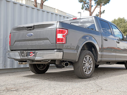 aFe Gemini XV 3in 304 SS Cat-Back Exhaust 15-20 Ford F-150 V6 2.7L/3.5 w/ Polished Tips aFe