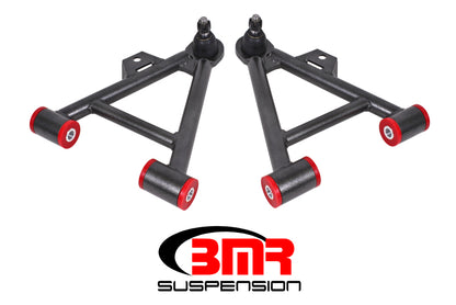 BMR 79-93 Mustang Lower Non-Adj. A-Arms (Coilover Only) w/ STD. Ball Joint (Poly) - Black Hammertone - eliteracefab.com