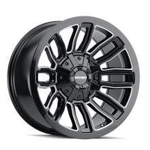 Load image into Gallery viewer, Mayhem 8108 Decoy 20x9 / 6x135 BP / 0mm Offset / 106mm Hub Black w/ Milled Spokes Wheel