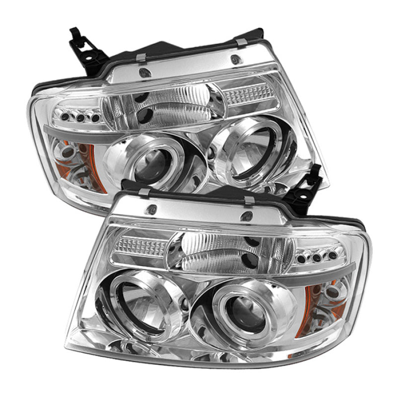 Spyder Ford F150 04-08 Projector Headlights Version 2 LED Halo LED Chrm PRO-YD-FF15004-HL-G2-C - eliteracefab.com