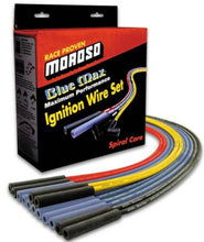 Load image into Gallery viewer, Moroso Chevrolet Small Block Ignition Wire Set - Blue Max - Spiral Core - Sleeved - HEI - 90 Degree