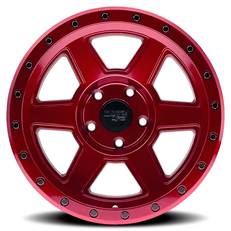 Dirty Life 9315 Compound 17x9 / 5x127 BP / -38mm Offset / 78.1mm Hub Crimson Candy Red Wheel Dirty Life