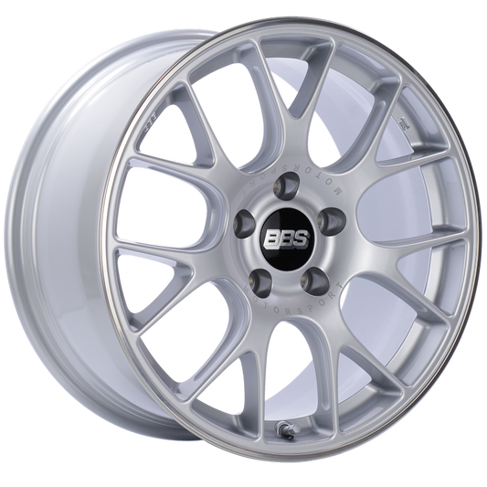 BBS CH-R 18x8.5 5x112 ET38 Brilliant Silver Polished Rim Protector Wheel -82mm PFS/Clip Required - eliteracefab.com