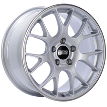 Load image into Gallery viewer, BBS CH-R 18x8.5 5x112 ET38 Brilliant Silver Polished Rim Protector Wheel -82mm PFS/Clip Required - eliteracefab.com