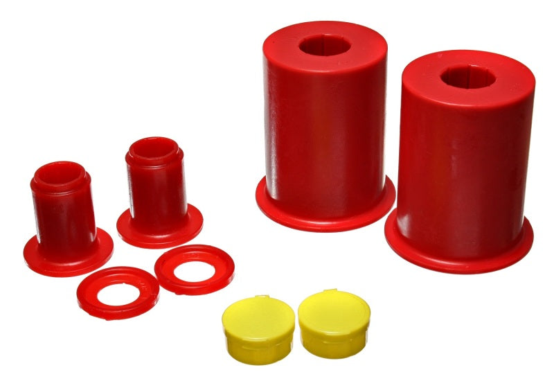 Energy Suspension 05-13 Ford Mustang Red Front Lower Control Arm Bushings (Must reuse outer metal sh - eliteracefab.com