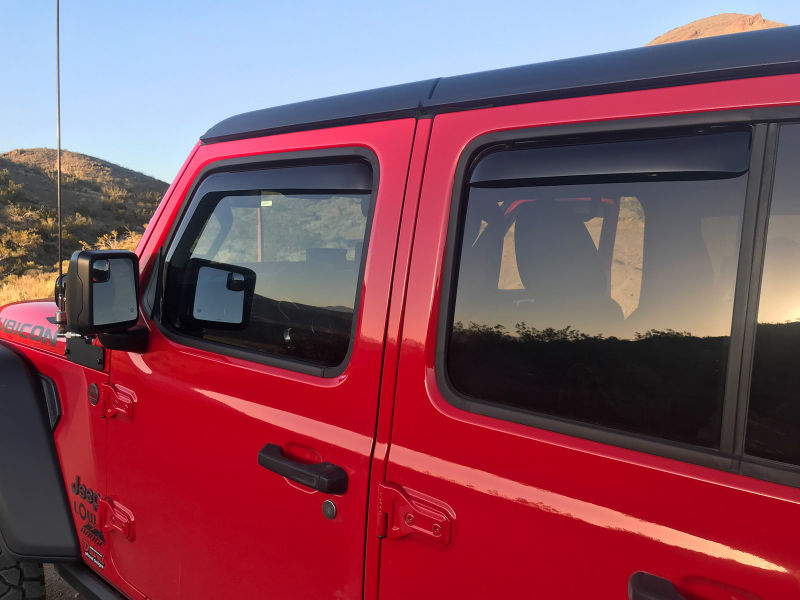 EGR 2018 jeep Wrangler JL SlimLine In-Channel WindowVisors Set of 4 - Dark Smoke