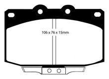 Load image into Gallery viewer, EBC 86-89 Mazda RX7 2.4 (1.3 Rotary)(Vented Rear Rotors) Yellowstuff Front Brake Pads - eliteracefab.com