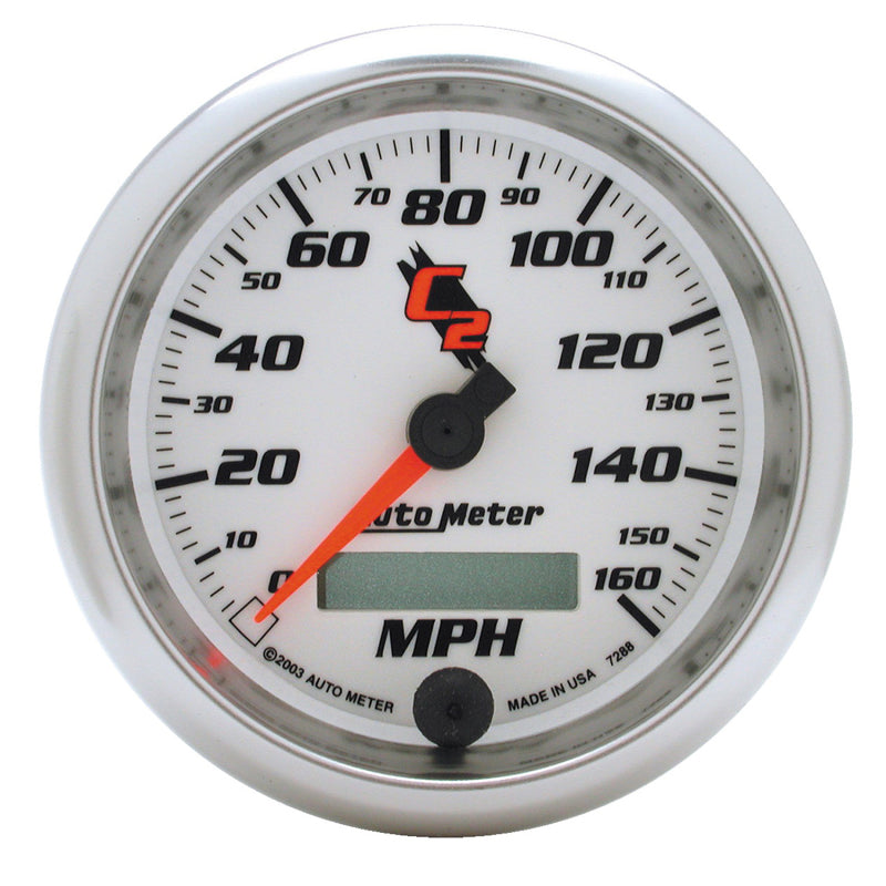 Autometer C2 3 3/8 inch 160MPH In-Dash Speedometer 7288