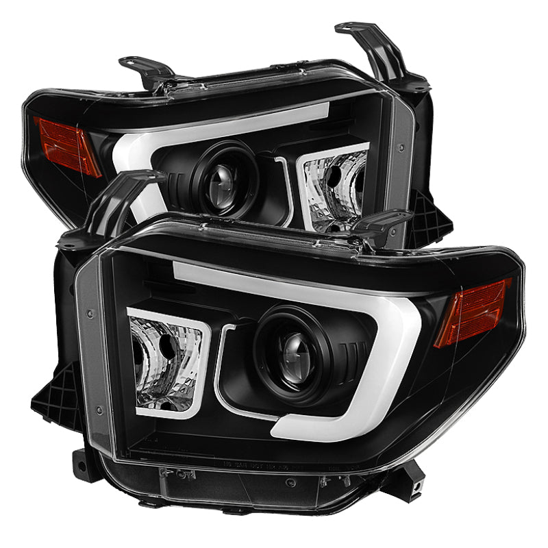 Spyder Toyota Tundra 2014-2016 Projector Headlights Light Bar DRL Black PRO-YD-TTU14-DRL-BK - eliteracefab.com