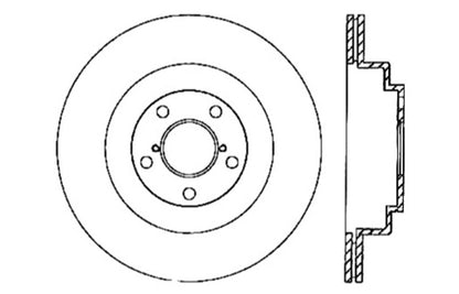 StopTech 06-07 Subaru Impreza WRX (Exc STi) Slotted & Drilled Left Rear Rotor Stoptech