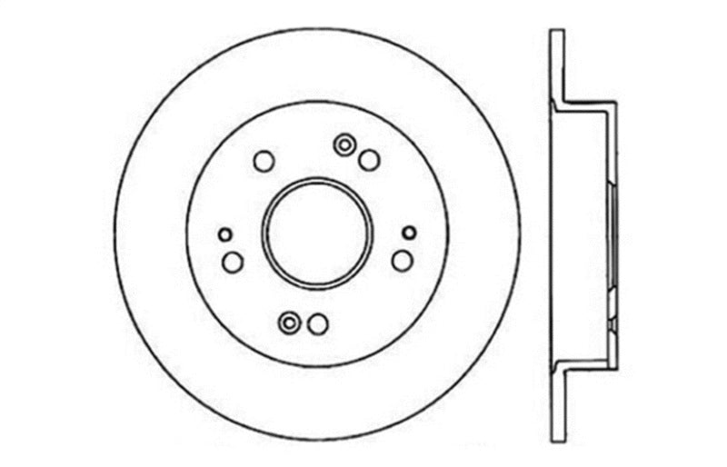 StopTech 06-07 Acura CSX (Canada) / 06-09 Honda Civic / 97-01 Prelude Drilled Left Rear Rotor - eliteracefab.com