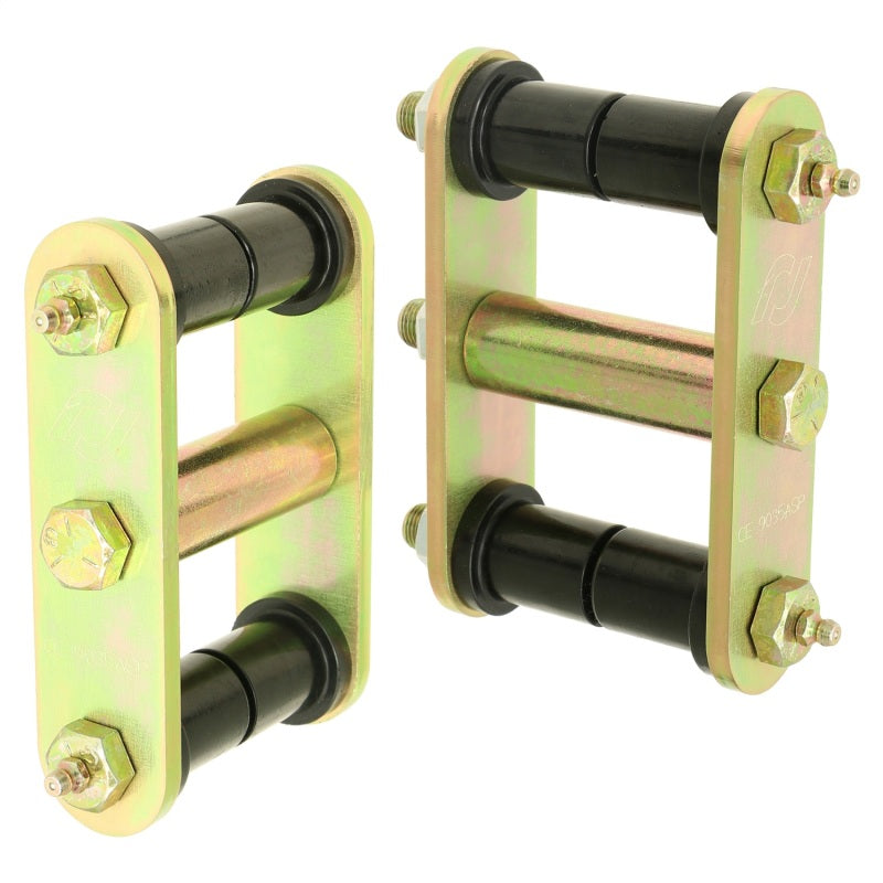 RockJock 76-86 CJ HD Leaf Spring Shackles Rear w/ Urethane Bushings HD Greasable Bolts Pair RockJock