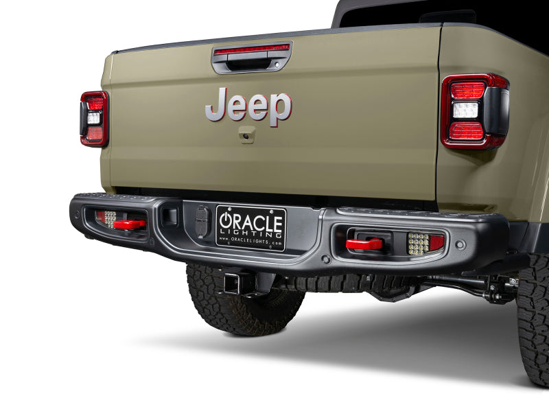 Oracle Rear Bumper LED Reverse Lights for Jeep Gladiator JT w/ Plug & Play Harness - 6000K - eliteracefab.com