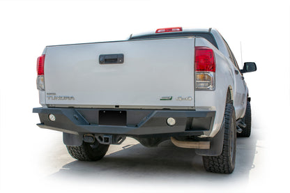 DV8 Offroad 07-13 Toyota Tundra Rear Bumper Winch Ready - Black Powdercoat - eliteracefab.com