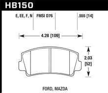 Load image into Gallery viewer, Hawk 79-84 Mazda B2000 / 70-74 RX-2 / 74-78 RX-4 / 79-85 RX-7 Blue 9012 Front Race Brake Pads - eliteracefab.com