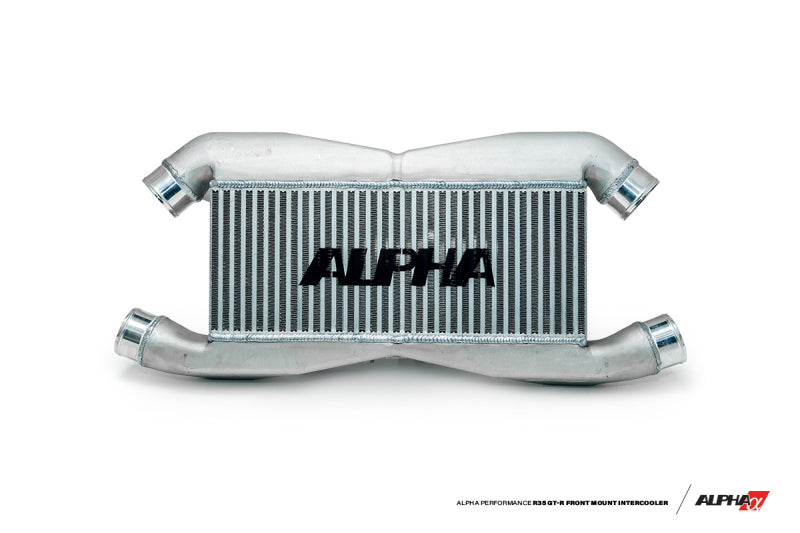 AMS Front Mount Intercooler with Logo for AEM Piping Nissan GT-R R35 2009-2021 - eliteracefab.com