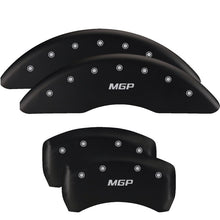 Load image into Gallery viewer, MGP Rear set 2 Caliper Covers Engraved Rear Tiffany Snake Black finish silver ch MGP