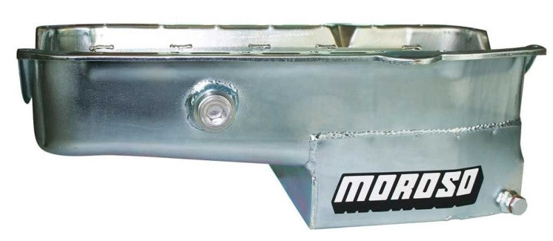 Moroso 80-85 Chevrolet Small Block (w/1in Inspection Bung) Wet Sump 7qt 7.5in Steel Oil Pan