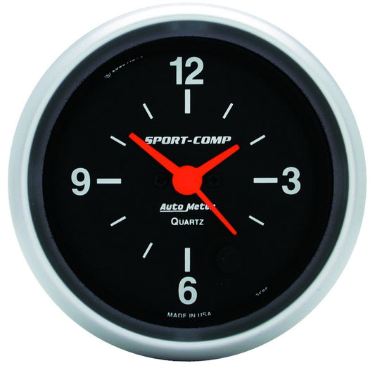 Autometer 2-5/8in 12 Hour Analog Clock Gauge 3585