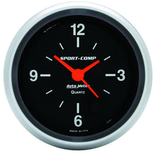 Load image into Gallery viewer, Autometer 2-5/8in 12 Hour Analog Clock Gauge