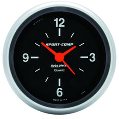 Autometer 2-5/8in 12 Hour Analog Clock Gauge