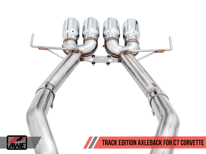 AWE Tuning 14-19 Chevy Corvette C7 Z06/ZR1 (w/o AFM) Track Edition Axle-Back Exhaust w/Chrome Tips - eliteracefab.com