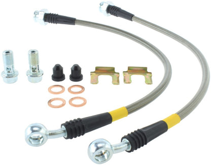 StopTech 06-09 Pontiac Solstice Stainless Steel Rear Brake Line Kit - eliteracefab.com