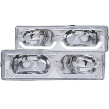 Load image into Gallery viewer, ANZO USA Chevrolet C1500 Crystal Headlights Chrome W/ Low - Brow; 1988-1998 - eliteracefab.com