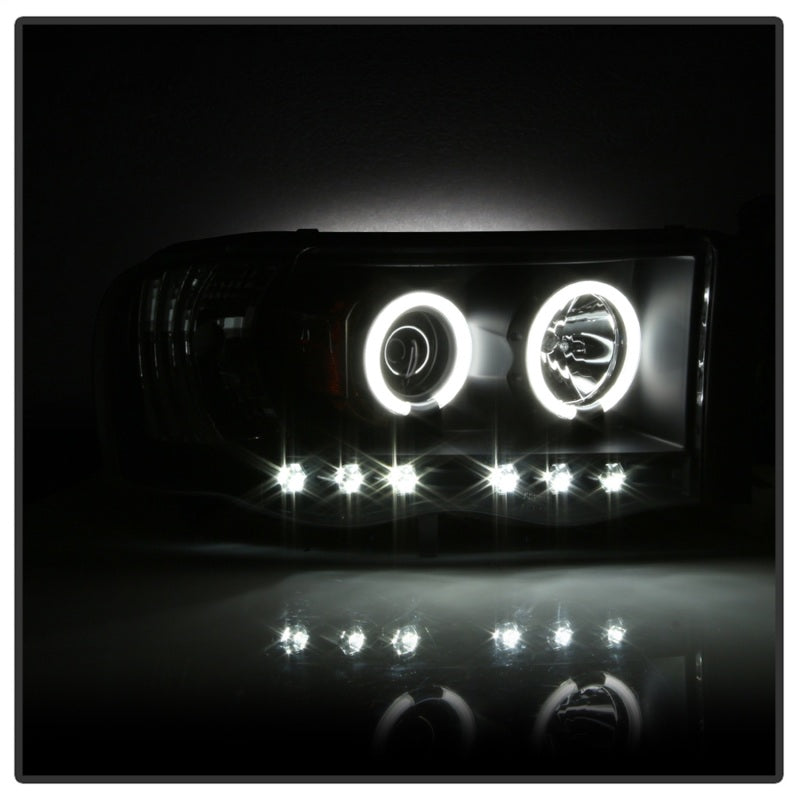 Spyder Dodge Ram 1500 02-05 03-05 Projector Headlights CCFL Halo LED Blk PRO-YD-DR02-CCFL-BK - eliteracefab.com