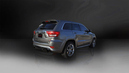 Corsa 12-14 Jeep Grand Cherokee 6.4L V8 Black Sport Cat-Back Exhaust - eliteracefab.com