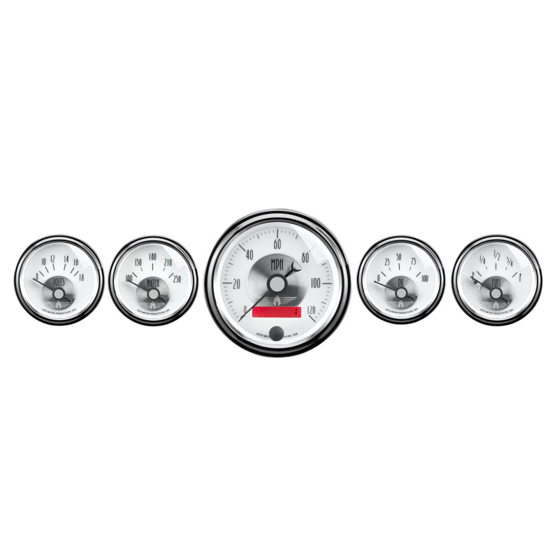 Autometer Prestige Series Pearl 5 Piece Gauge Kit 2006