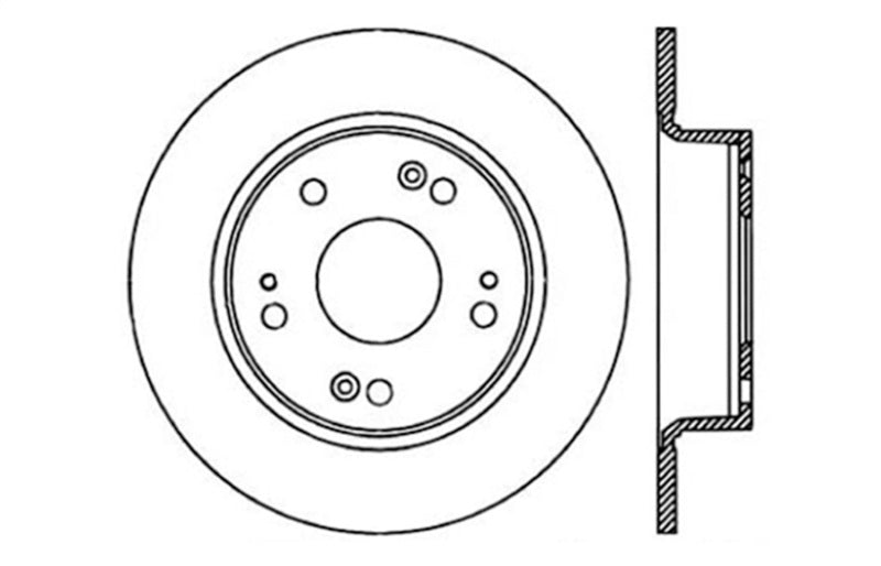 STOPTECH 04-08 ACURA TSX / 03-07 HONDA ACCORD SPORTSTOP SLOTTED & DRILLED LEFT REAR ROTOR, 127.40055L - eliteracefab.com