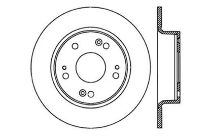 StopTech 04-08 Acura TSX / 03-07 Honda Accord SportStop Slotted & Drilled Right Rear Rotor - eliteracefab.com