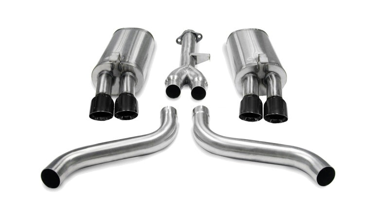 Corsa 86-91 Chevrolet Corvette C4 5.7L V8 L98 Black Sport Cat-Back Exhaust CORSA Performance
