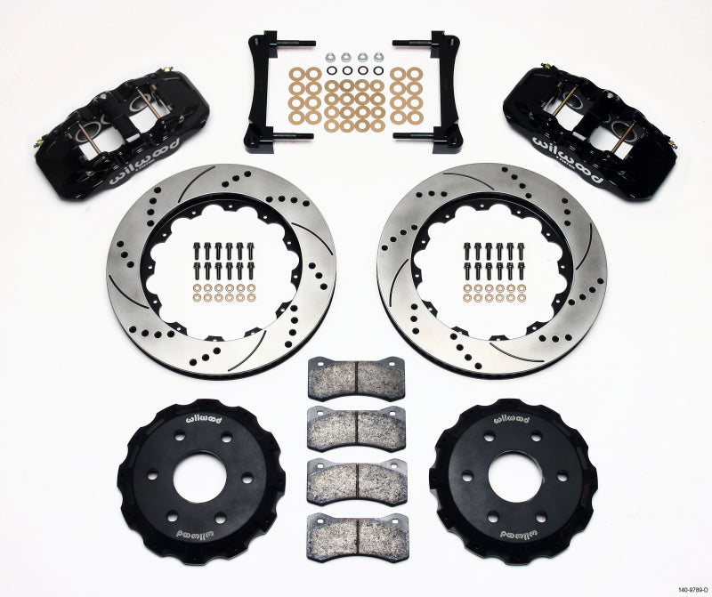 Wilwood AERO6 Front Truck Kit 14.25in Drilled 1999-2014 GM Truck/SUV 1500 - eliteracefab.com