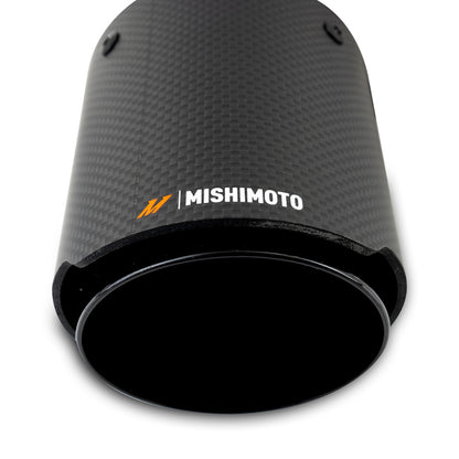 Mishimoto Carbon Fiber Muffler Tip 2.5in Inlet 3.5in Outlet Black Mishimoto