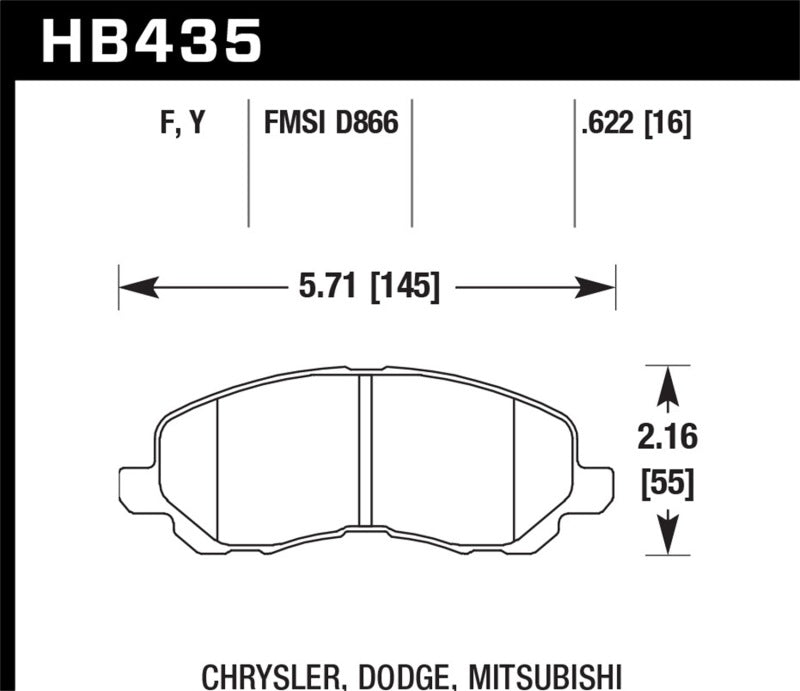 Hawk Performance LTS Front Brake Pads - HB435Y.622