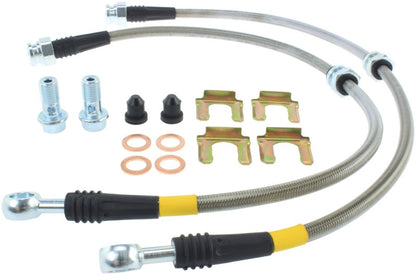 STOPTECH 00-05 MITSUBISHI ECLIPSE / 01-05 DODGE STRATUS STAINLESS STEEL FRONT BRAKE LINES, 950.46001 - eliteracefab.com