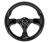 NRG Reinforced Sport Steering Wheel 320mm Black Trim - RST-001BK