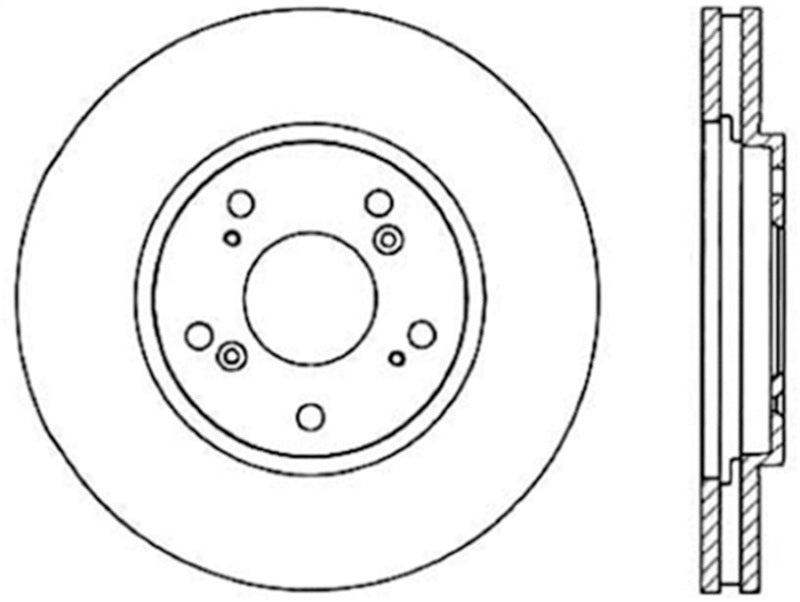 StopTech 91-96 Acura NSX Cryo Slotted Rear Righ Sport Brake Rotor Stoptech